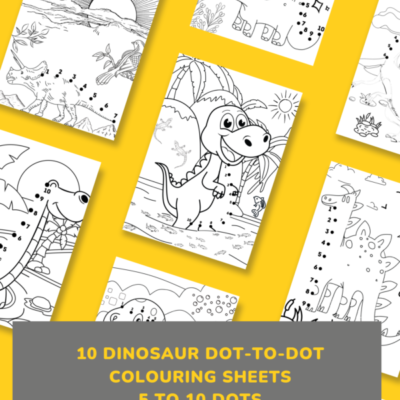 10 Dinosaur dot-to-dot sheets 99p 5 to 10 dots