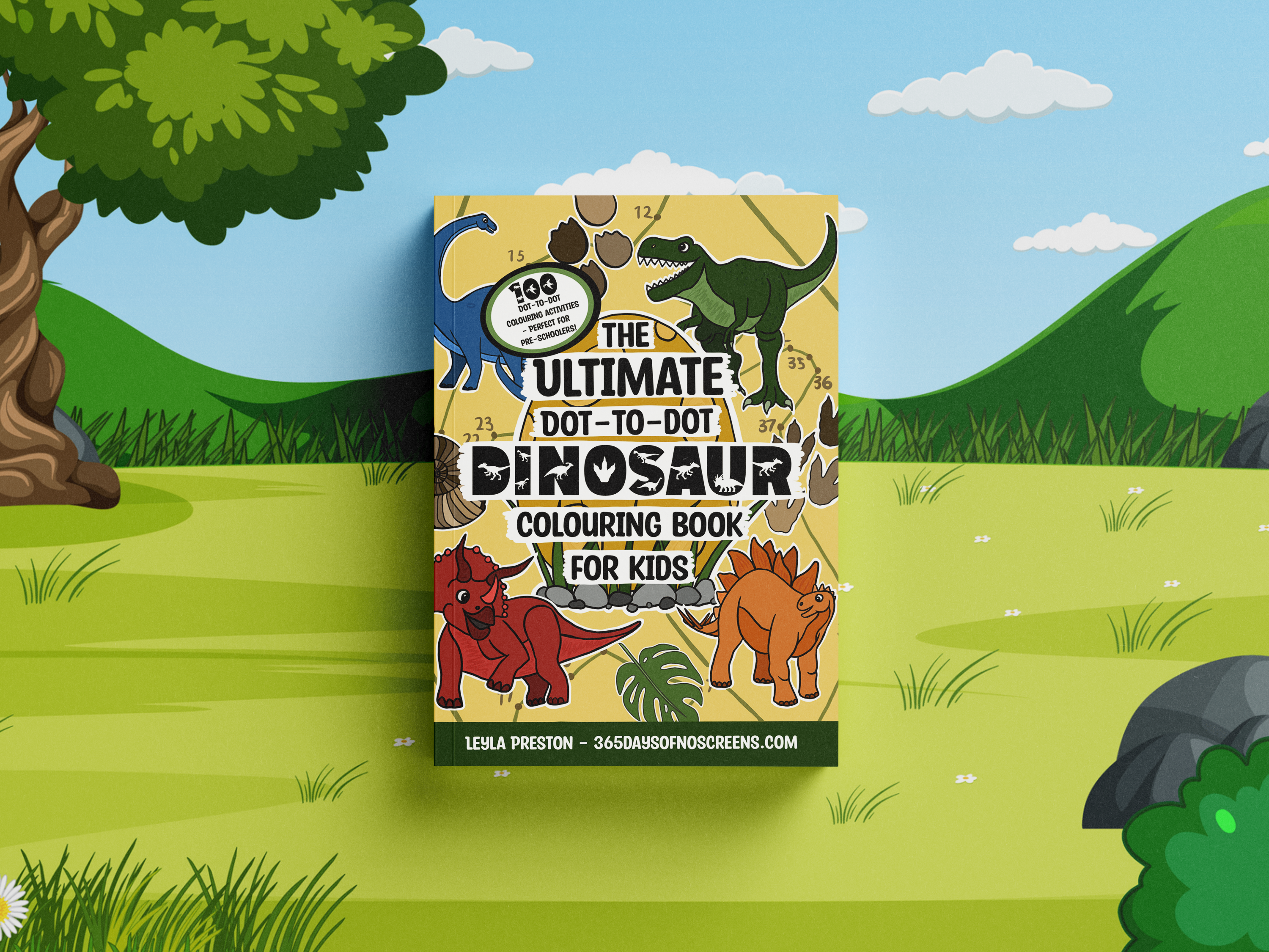 The ultimate dot-to-dot dinosaur colouring book for kids from Amazon - fine motor activities for preschoolers
