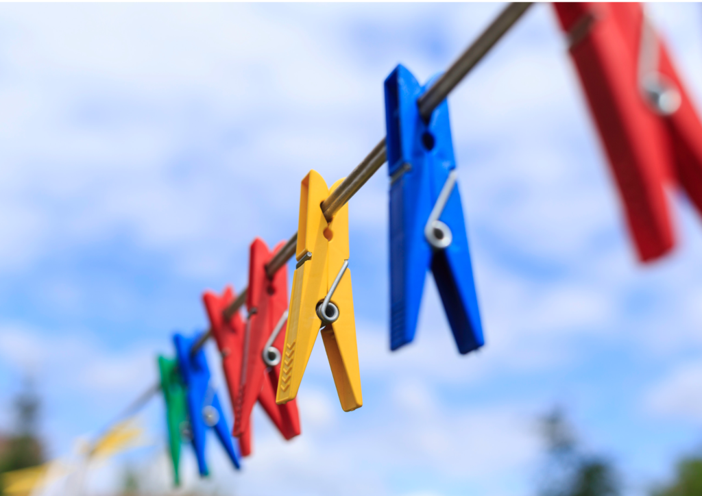Clothes pegs - fine motor skills for preschoolers