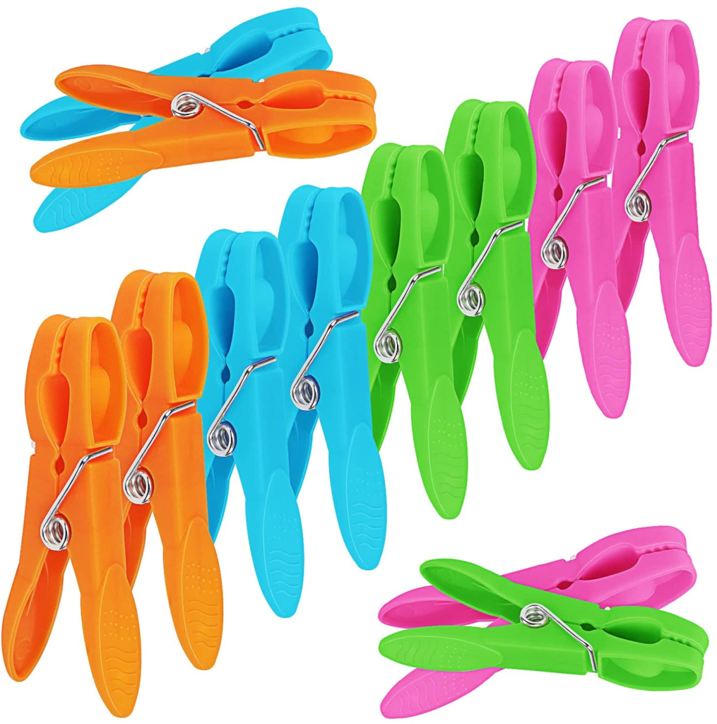 Clothes Pegs,Huoberr 48 pcs Plastic Clothes pegs for washing line,Heavy Duty Laundry Clothes Pegs with Durable Springs, non-slip Clothes pegs