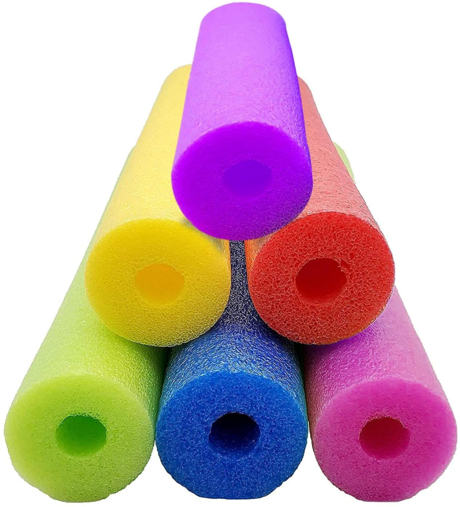 
JINGLING 6 Pcs Pool Noodles 60 Inch Durable Hollow Foam Pool Swim Noodles, Foam Hollow Swimming Sticks Pool Float Sticks EPE Swabs Swim Sticks Children Toys