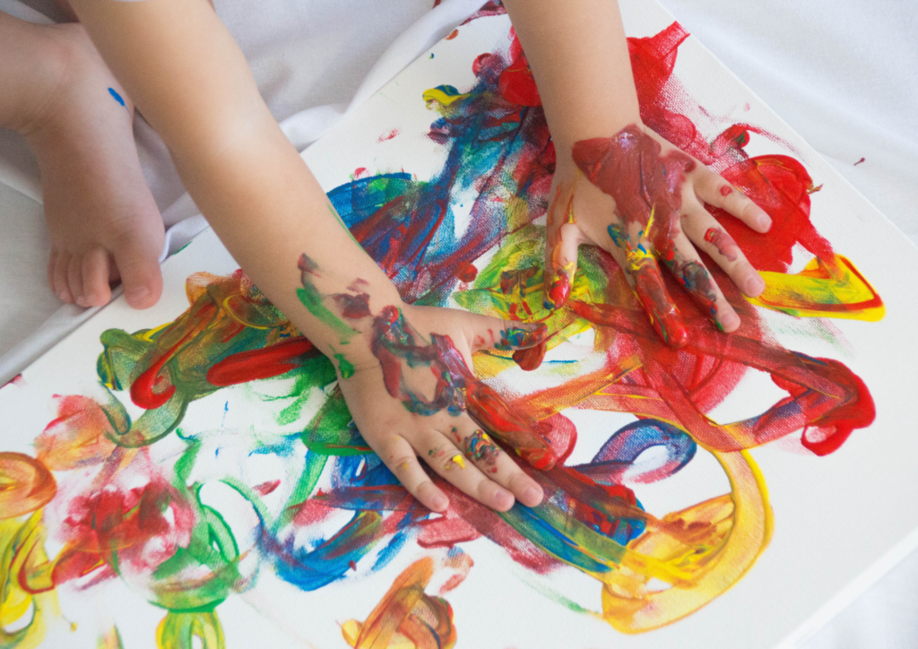 Monster handprint - fine motor activities for preschoolers