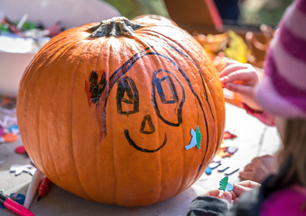 pumpkin decorating - fine motor activities for preschoolers