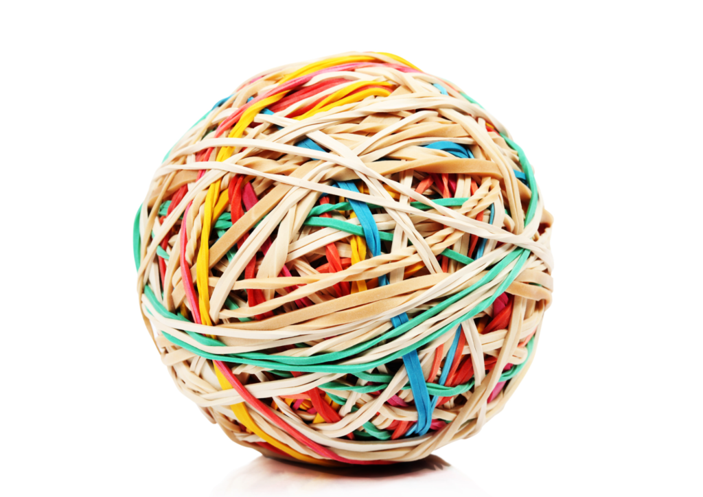 Rubber band ball - fine motor skills for preschoolers