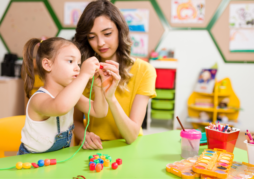 Threading - fine motor activities for preschoolers