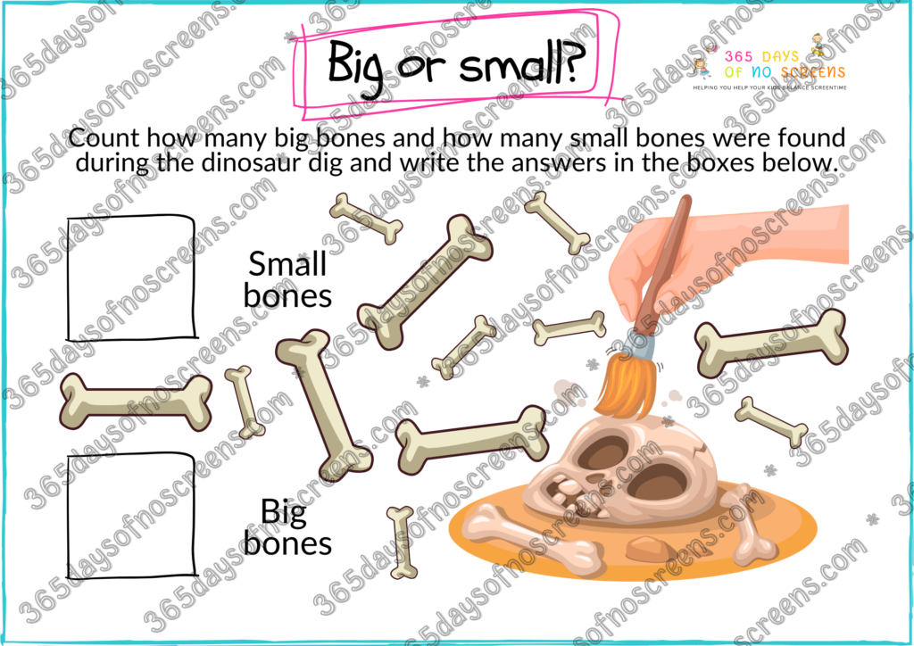 Big or small maths activity book