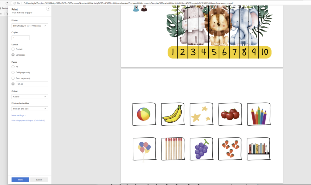 Maths Activity book instructions - laminate!