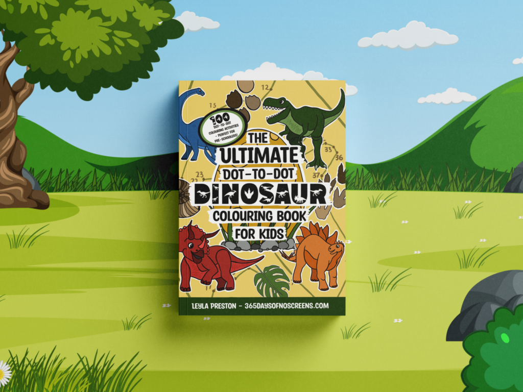 The ultimate dot to dot dinosaur colouring book for kids 