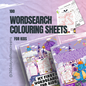 100 wordsearch colouring sheets for kids